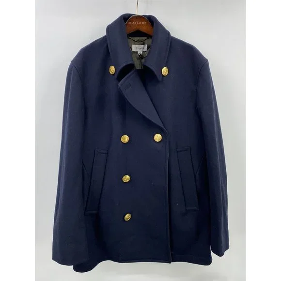 Coach 1941 Wool Mariners Pea Coat Navy Blue Size 50 (XL) NWT $895 (F-1)